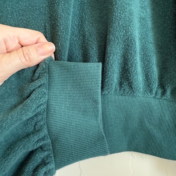 Halloween Town Oversized Terry Cloth Pullover Crew Neck Dark Green Women XLarge - Picture 8 of 8